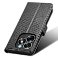 Miniatyrbillede 5 af 5: Til Itel S23+ S681l Taske Pung Pu Læder Stand Diamond Texture Telefon Cover Black
