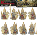 Miniatyrbillede 1 af 5: 8 stk Ringenes Herre Series Minifigurer Byggeklodssæt, Soldiers Warrior Mini Action Figu