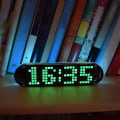 Miniatyrbillede 1 af 3: Høj nøjagtighed Multifunktion Led Dot Matrix Animation Effects Clock Diy Kit Nyt Green