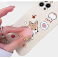 Miniatyrbild 4 av 5: Söt 3D Cartoon Peach Corgi phone case för iPhone 14 Pro Max/13/12/11/SE/XR/XS/X/8Plus/7/6S Green iPhone11Pro Max