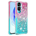 Pikkukuva 1 / 5: Gradient iskunkestävä cover Honor 90 Lite 5g, TPU Moving Glitter phone case Pink Sky Blue