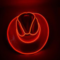 Miniatyrbild 1 av 5: Disco Luminous Led Bride Cowgirl Hat Glödande Ljus Bar Cap Bachelorette Party Supplies Blinkande Neon Western Cowboy Hat Red