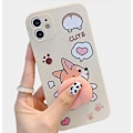 Miniatyrbild 2 av 5: Söt 3D Cartoon Peach Corgi phone case för iPhone 14 Pro Max/13/12/11/SE/XR/XS/X/8Plus/7/6S Red iPhone13Pro Max
