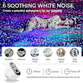 Miniatyrbillede 5 af 5: Northern Lights Star Projector, Aurora Projektorer Galaxy Star Projector 6 White Noise Starry Sky Moon Lamp_k05