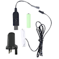 Miniatyrbillede 1 af 5: Aa batterieliminator med usb strømadapter Udskift 1 til 4 stk 1,5v Aa batteri UK-3V models