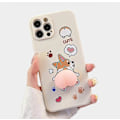 Miniatyrbild 1 av 5: Söt 3D Cartoon Peach Corgi phone case för iPhone 14 Pro Max/13/12/11/SE/XR/XS/X/8Plus/7/6S White iPhone11Pro Max