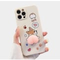 Miniatyrbillede 1 af 5: Sødt 3D tegneserie Peach Corgi Hip telefoncover til iPhone 14 Pro Max/13/12/11/SE/XR/XS/X/8Plus/7/6S White iPhone11Pro Max