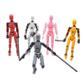 Miniatyrbillede 2 af 5: Titan 13 Action Figur T13 Action Figur 3D Printet Multi-Jointed Movable Lucky 13 Action Figur Nova 13 Action Figur Dummy grey