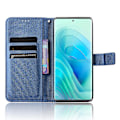 Miniatyrbillede 2 af 5: Til Itel S23+ S681l Taske Pung Pu Læder Stand Diamond Texture Telefon Cover Blue