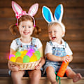 Miniatyrbild 2 av 2: 12 påskljusprydnader påskhängande ägg påskgransprydnader för påskdekor eierfarben ostern MR