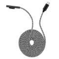 Miniatyrbild 2 av 5: 1,8 m USB Typ-c power adapter 15v 3a Pd snabbladdningskabel för Microsoft- Surface Pro 3 4 5 6 7 Black White