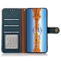Miniatyrbillede 2 af 5: Flip-etui til Sony Xperia 5 V Rfid Blocking Cow Læder Stand Pung Telefon Cover Green