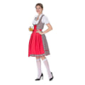 Pikkukuva 4 / 5: Myydyin naisten Oktoberfest-asu Saksalainen Dirndl-mekko-asumekko Baijerin karnevaalibileet 50 % tarjous-i Red M
