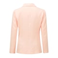 Miniatyrbillede 3 af 5: Yynuda 2-delt Slim Fit ensfarvet forretningsdragt til kvinder (blazer+bukser) Light Pink M