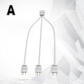 Miniatyrbillede 5 af 5: Argb splitterkabel 5v 3 pin til gamere og pc-entusiaster Multi-interface Fq one to three