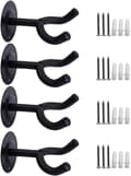 Gitarr Väggfäste, Gitarrkrok, Väggmonterbar, Lämplig för Flera Instrument, Perfekt för Visning i Musikaffärer, Sovrum, Bar (4 Stycken)