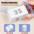 Miniatyrbillede 2 af 5: Timer, Produktivitets Cube Timer, Roterende Forudindstillet Nedtællingstimer, Studietimer med Sensordesign til Arbejde, Studie, Træning, Madlavning