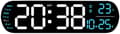 Stor Digital Väggklocka, LED Väckarklocka med Stor Display och Andningsljus/Datum/Dag/Temperatur/Timer för Hem, Sovrum, Kök