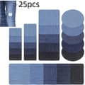 25-pakning selvklebende denimlapper - denim-strykelapper