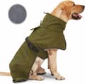 Hundtäcke - reflexjacka - varma ytterkläder - militärgrön - storlek M (13-18 kg)