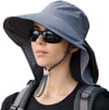 Unisex solhatt - Vikbar trädgårdshatt - Mörkgrå