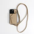 iPhone 13 Pro, mobilskal med snodd, TPU-mobilskal med SIM-kortplats, ljusbrunt
