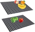 Diskdräneringsmatta, skyddsmatta, 2-pack, svart, PVC, 30 x 40 cm