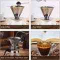 Miniatyrbilde 5 av 6: Kaffefilterholder - dobbeltlagsfilter - rustfritt stålnett