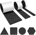 3 ruller selvklæbende filt sort (100 cm x 10 cm, 100 cm x 5 cm, 100 cm x 2 cm)