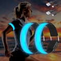 USB Uppladdningsbart LED Armband - Reflexband för Säkerhet 2-pack - Perfekt för Löpning & Utomhussporter - Flerfärgsdisplay - Justerbart