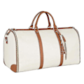 Miniatyrbillede 5 af 5: Carry On Beklædningspose, Stor PU Læder Duffel Bag til Kvinder, Vandtætte Beklædningsposer XC Hvid White Brown