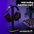 Miniatyrbillede 4 af 4: Rgb Hovedtelefon Display Stand Med Usb Opladningsport Desktop Pc Acc