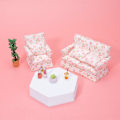 Miniatyrbillede 4 af 4: Stof Sofa Skaleret Model Sofa Møbler Legehus Dekoration Adu