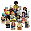 Miniatyrbillede 1 af 5: 15-Dele One Piece Action Figur Byggesæt - Sæt A (5 cm) A set of 15 styles A