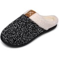 Miniatyrbillede 1 af 6: Dame og Herre Hjemmesko Vinter Varme Memory Foam Hjemmesko Indendørs Udendørs Anti-Slip Hjemmesko White 42/43