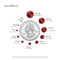 Miniatyrbillede 3 af 5: Flad krystal diamant rund ædelsten, safir (4,6-4,8 mm) SS20/1440 stykker red