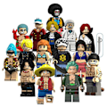 Miniatyrbillede 2 af 5: 15-Dele One Piece Action Figur Byggesæt - Sæt A (5 cm) A set of 15 styles A