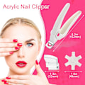 Miniatyrbild 3 av 7: Akryl Nagel Klippare, Justerbar Nagel Tipp Klippare i Rostfritt Stål, Konstgjord Falsk Nagel Trimmer för Falska Nagelkonst Manikyr Projekt - Vit White