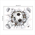 Miniatyrbild 6 av 6: 3D Fotboll Dekaler, Fotboll Väggdekaler för Sovrum, 3D Väggkonst Vinyldekaler för Pojkar Sovrum Lekrum Vardagsrum, 50 x 40 cm