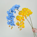 Miniatyrbild 2 av 5: Konstgjord Orkidé Real Touch Signal Stem Phalaenopsis Orkidé Spray Med 9 Stora Blommor För Hemmet