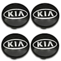 Miniatyrbillede 1 af 3: 4-pak sort Kia bil hjulkapsler centerkapsler 60 mm 4-pak til P