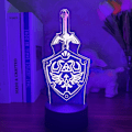 Miniatyrbillede 1 af 6: 3D Illusion Natlampe Legend of Zelda Sengelampe Zelda L