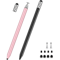Pikkukuva 1 / 7: 3-in-1 Stylus-kynä iPadille, Samsung-tabletille ja älypuhelimelle, erittäin herkkä ja tarkka kosketuskynä 10 vaihtokärjellä (musta + ruusukulta)