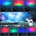 Pikkukuva 6 / 7: Galaxy-tähtiprojektori kattolamppu lahja koristeellinen huoneeseen LED-yövalo tähtiprojektoriefekteillä ja galaksi-sumulla White A