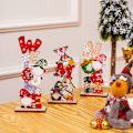 Miniatyrbild 4 av 5: Juldekoration nordisk trä ansiktslös gammal man målade bokstäver DIY prydnader jul dvärg prydnader NOEL