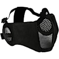 Miniatyrbillede 1 af 9: Mesh Maske, Halv Ansigt Mesh Masker med Ørebeskyttelse til CS/Jagt/Paintball/Skydning Black