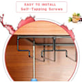 Miniatyrbillede 3 af 5: Vinglasstativ - Vinglasholder til under skab Stemware Vinglas Opbevaringsbøjle Metal Organizer til Bar Køkken Sort