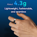 Miniatyrbillede 8 af 8: Smart Ring R1000 – Søvnmonitor, Bluetooth 5.0, Blodiltmåler Sort