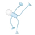Miniatyrbillede 1 af 5: Sød Light Bead-Man Børnelampe - 2024 Udskiftelig Form Light Bead-Man, Mini Bordlampe med Sugekop - WELLNGS Blå Blue