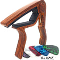 Miniatyrbild 2 av 7: Gitarr Capo för 6-strängade akustiska elektriska stålgitarrer, Ukulele med 5 plektrum - Rosewood Färg